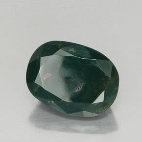 Eliotropio naturale verde da 7,77 ct, taglio ovale, opaco