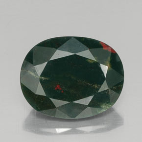 Eliotropio naturale verde da 9,13 ct, taglio ovale, opaco
