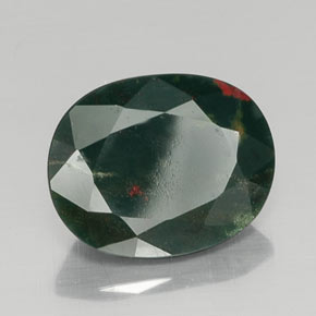 Eliotropio naturale verde da 9,13 ct, taglio ovale, opaco