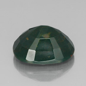 Pietra del sangue Verde maculato naturale da 13.81 ct, Taglio ovale, Opaco