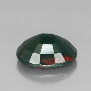 Eliotropio naturale verde da 11,22 ct, taglio ovale, opaco