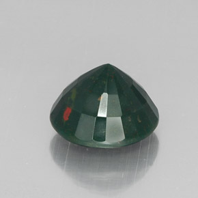 Eliotropio naturale verde da 6,91 ct, taglio rotondo, opaco