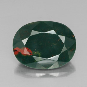 Eliotropio naturale verde da 9,15 ct, taglio ovale, opaco