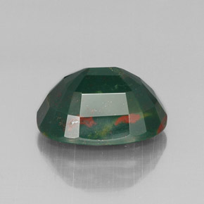 Pietra del sangue Verde maculato naturale da 13.01 ct, Ovale, Opaco