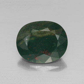 Eliotropio naturale verde da 11,22 ct, taglio ovale, opaco