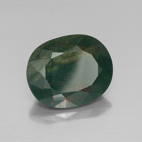 Eliotropio naturale verde da 11,22 ct, taglio ovale, opaco