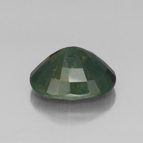 Eliotropio naturale verde da 11,22 ct, taglio ovale, opaco