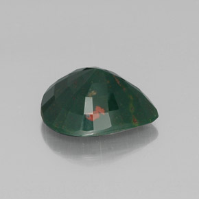 Pietra del sangue Verde maculato naturale da 8.69 ct, Forma a pera, Opaco