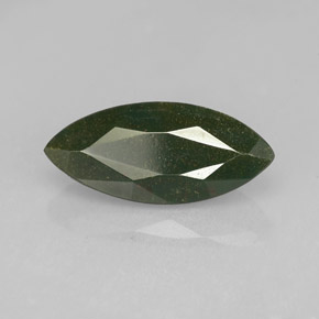 Pietra del sangue Verde maculato naturale da 2.56 ct, Taglio marquise, Opaco
