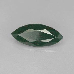 Pietra del sangue Verde maculato naturale da 2.38 ct, Taglio marquise, Opaco