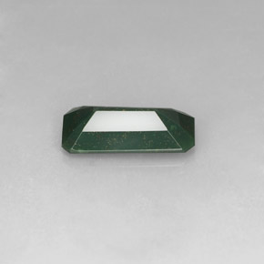 Eliotropio naturale verde da 2,97 ct, taglio smeraldo, opaco