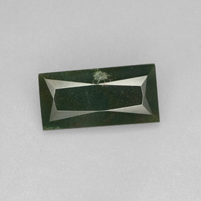 Eliotropio naturale verde da 3,19 ct, baguette, opaco