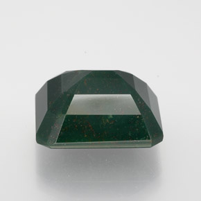 Eliotropio naturale verde da 11,47 ct, taglio smeraldo, opaco