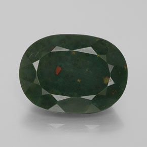 Eliotropio naturale verde da 9,07 ct, taglio ovale, opaco