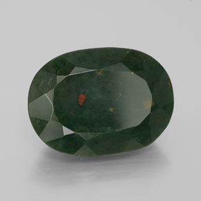 Eliotropio naturale verde da 9,07 ct, taglio ovale, opaco