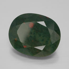 Eliotropio naturale verde da 10,40 ct, taglio ovale, opaco