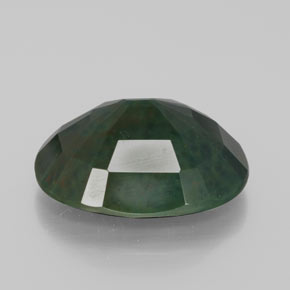 Eliotropio naturale verde da 10,40 ct, taglio ovale, opaco