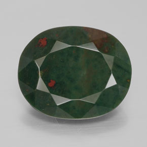 Eliotropio naturale verde da 10,91 ct, taglio ovale, opaco