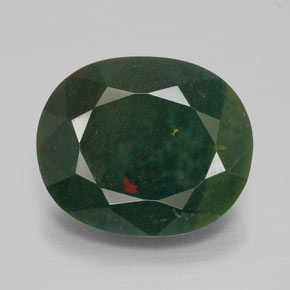 Eliotropio naturale verde da 9,93 ct, taglio ovale, opaco