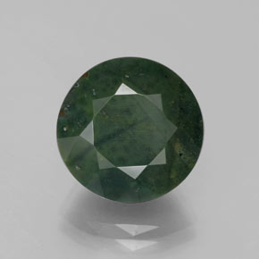 Eliotropio naturale verde da 7,44 ct, taglio rotondo, opaco