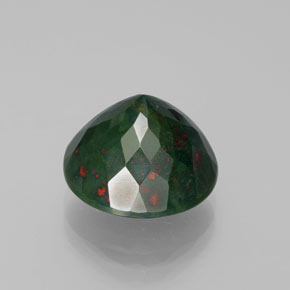 Eliotropio naturale verde da 7,44 ct, taglio rotondo, opaco