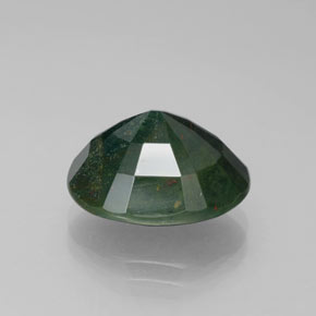 Pietra del sangue Verde maculato naturale da 7.12 ct, Taglio ovale, Opaco