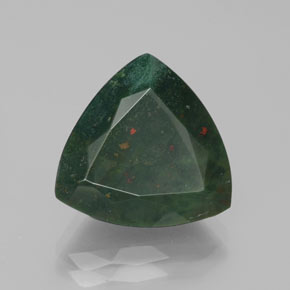 Eliotropio naturale verde da 7,92 ct, trillion, opaco