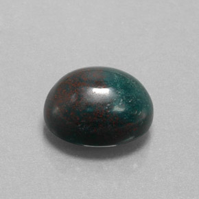 Eliotropio naturale verde da 8,92 ct, taglio ovale, opaco