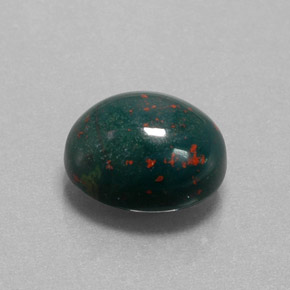 Eliotropio naturale verde da 9,64 ct, taglio ovale, opaco