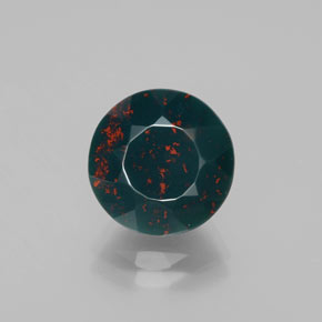 Eliotropio naturale verde da 5,39 ct, taglio rotondo, opaco