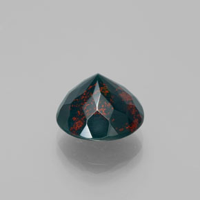Eliotropio naturale verde da 5,39 ct, taglio rotondo, opaco