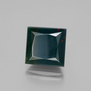 Pietra del sangue Verde maculato naturale da 7.72 ct, Quadrato, Opaco