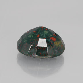 Eliotropio naturale verde da 6,44 ct, taglio ovale, opaco