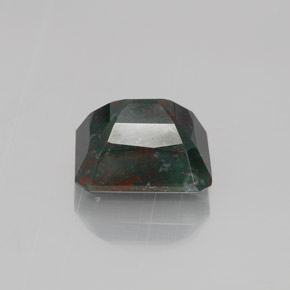 Eliotropio naturale verde da 5,06 ct, taglio smeraldo, opaco