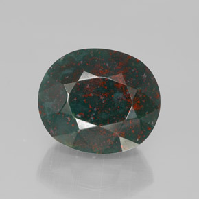 Eliotropio naturale verde da 9,59 ct, taglio ovale, opaco