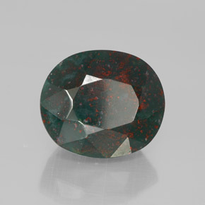 Eliotropio naturale verde da 9,59 ct, taglio ovale, opaco