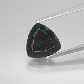 Eliotropio naturale verde da 1,90 ct, trillion, opaco