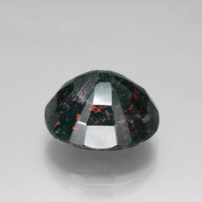 Eliotropio naturale verde da 6,30 ct, taglio ovale, opaco
