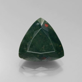 Eliotropio naturale verde da 4,49 ct, trillion, opaco