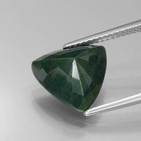 Eliotropio naturale verde da 4,49 ct, trillion, opaco