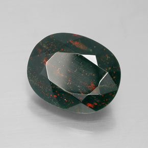 Pietra del sangue Verde naturale da 7.35 ct, Ovale, Opaco
