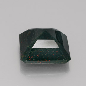 Eliotropio naturale verde da 5,88 ct, taglio smeraldo, opaco
