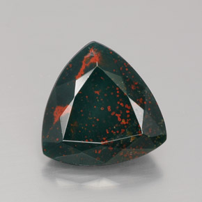 Eliotropio naturale verde da 4,76 ct, trillion, opaco