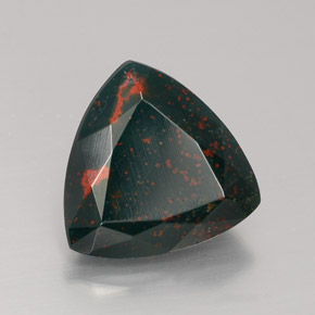 Eliotropio naturale verde da 4,76 ct, trillion, opaco