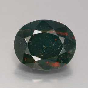 Eliotropio naturale verde da 5,78 ct, taglio ovale, opaco