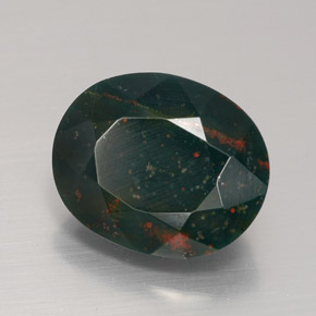 Eliotropio naturale verde da 5,78 ct, taglio ovale, opaco