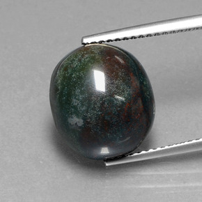 Eliotropio naturale verde da 8,25 ct, taglio ovale, opaco