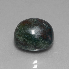 Eliotropio naturale verde da 8,25 ct, taglio ovale, opaco