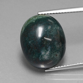 Eliotropio naturale verde da 13,33 ct, taglio ovale, opaco