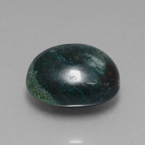 Eliotropio naturale verde da 13,33 ct, taglio ovale, opaco